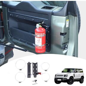 Aluminum Adjustable Roll Bar Fire Extinguisher Mount Bottle Holder Bracket For Land Rover Defender Quick Release Fire Extinguisher Bracket 90 110 130 2020-2025