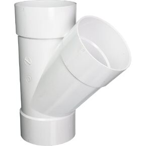 GENOVA PRODUCTS 41060 Solvent Weld Sewer and Drain Pipe Wye, 6 Inch, White