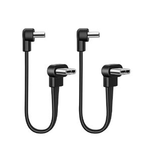 Short USB C to USB C Cable, [2 Pack 4 inch] 2025 New Flat Dual USB C Cable Right Angle, 60W PD Fast Charging Cord for Power Banks, Data Transfer Compatible with iPhone 16, Samsung Galaxy S23 and More