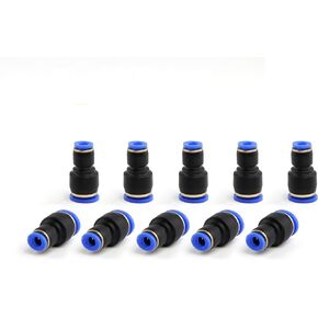 SNS Push to Connect Straight 5/16" Tube OD x 1/4" Tube OD Plastic Union Pipe Tube Fitting Straight Reducer Pneumatic Connector(10 PCS) SPG5/16-1/4