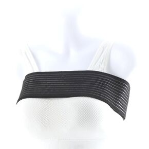 YIKANGHENG Breast Compression Band, 55 Inch x 3 Inch Black Elastic Cloth Chest Brace for Women Soprts and Outdoors (Black)