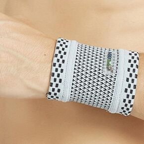 NeoTech Care Wrist Band - Light, Elastic, Men, Women, Right or Left (Gray Color, Size S, 1 Unit)
