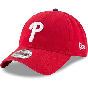 New Era MLB Core Classic 9TWENTY Home Team Color Adjustable Hat Cap One Size Fits All (US, Alpha, One Size, Philadelphia Phillies)