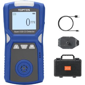 Guard-533 Portable Carbon Monoxide Detector, CO Detector with Visual, Audible & Vibration Alarms, Back Clip Design, 120h Standby, Auto Record Storage, Safety Explosion-Proof for Home, Work Use