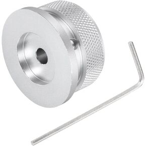 MECCANIXITY Aluminium Potentiometer Knobs 1/4" x 1.5", Universal Top Hat Knobs Volume Tone Control Knob with Set Screw for Guitar Bass, Silver