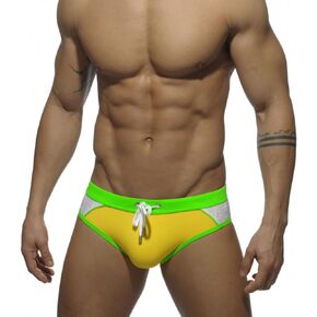 UXH Men's Brand Blue Pattern Swimming Trunks Surfing Swim Briefs Beach Short Pants Male Suit Swimwear