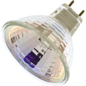 Satco S4626 20 Watt MR16 Halogen G8 Base 120 Volt Clear FL 36 Beam Pattern Light Bulb, With Lens