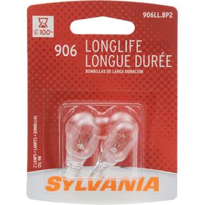 SYLVANIA 906 Long Life Miniature Bulb (Contains 2 Bulbs)