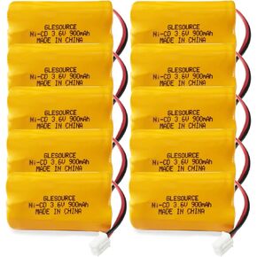 3.6V 900MAH NI-CD Sign Sign Perticture ، استبدال Exitronix 10010037 ، MAX Power B2-0031 MH468886 ، Unitech LEDR-1 6200RP ، Dantona Custom-318 OSA230 ، Lowes 253799 (10 Pack)