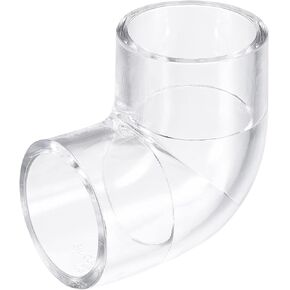uxcell 1Pcs Clear Elbow Fitting, 32mm/1.26" 2 Way Acrylic Elbow 90 Degree L-Shaped Pipe Fitting Adapter for Connecting Water Pipes