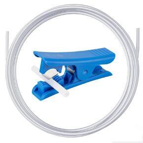 Bambulab PTFE Tube 2.5mm ID×4mm OD with Tubing Cutter, Length 5M for Direct Drive Extruder Bambulab AMS X1/ X1C/ P1P/ P1S/ A1/ A1 Mini, Prusa MMU3 / K1 Max Ender 3 V3 (Translucent)