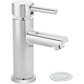 Dia Single-Hole Single-Handle Bathroom Faucet with Push Pop Drain (1.0 GPM)