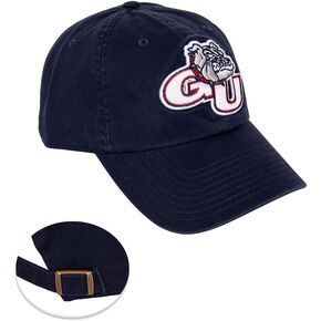 Desert Cactus Gonzaga University Baseball Hat Bulldogs GU Zags Brimmed Embroirderd Hats Cap Adjustable Cloth Strap Adult (Style C) Blue