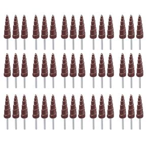 45Pcs Cone Shape Flap Wheel 1/8 Shank Cone Shape Abrasive Sandpaper Grinding Head 80/120/240 Grits Aluminum Oxide, Used for Removing Rust, Deburring, Polishin