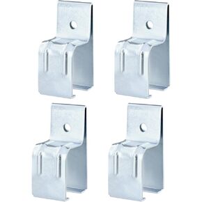QWORK Heavy Duty Box Rail Hanger Bracket for Barn Doors - 4 Pack Galvanized Steel Hardware, Compatible with 1 3/4" W x 2 3/8" H Strut