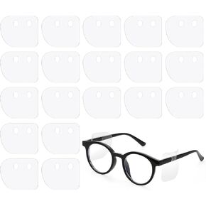 Oudain Clear Safety Glasses Plastic Side Shields for Glasses Slip on Side Guards Fit Most Frames