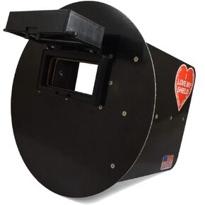 Wendy's Pancake Welding Hood Helmet w/Strap - Right Handed - Black FLIP UP le