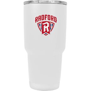R and R Imports Radford University Highlanders 24 oz White Insulated Stainless Steel Tumbler Officially Licensed Collegiate Product