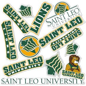 Desert Cactus Saint Leo University Sticker Lions Sticker Vinyl Decals Laptop Water Bottle Car Scrapbook 13.31x10.55 Sheet (Type 2)