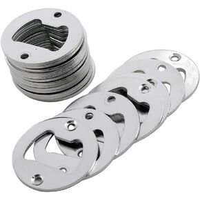 Biaungdo 20PCS 40mm Wall Mounted Bottle Opener Round Bottle Opener Inset with Screws for Beer Cap Coke Bottle