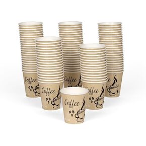 Smygoods 6 OZ PAPER HOT CUP WITH NICE DESIGN, 100 CT. HOT BEVERAGE, KITCHEN, RESTAURANT, CATERING SUPPLIES