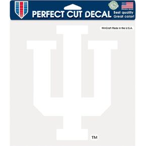 NCAA Indiana Hoosiers Perfect Cut White Decal, 8 x 8-Inch