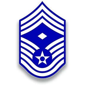 USAF E9 1st SGT Chief Master Sergeant First Sergeant Air Force 5-Inch Rank 2-Pack Premium Quality Vinyl Decal Stickers | Laminated with UV Protective Laminate | PD3033