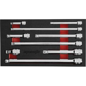 EPAuto 9-Piece Wobble Extension Set 1/4'', 3/8'', 1/2'' Drives Cr-V Steel