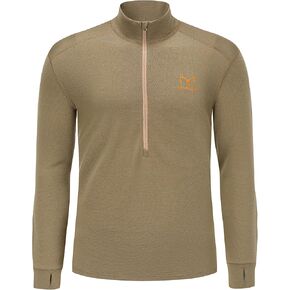 Men's 100% Merino Wool Hunting Base Layer Tops Camo Shirts