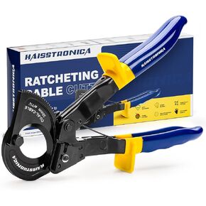 haisstronica Cable Cutters Ratcheting Cable Cutter Heavy Duty Wire Cutters for Copper Aluminum Cable Cutting Up to 500 Kcmil