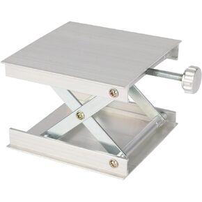 stonylab Lab Scissors Jack, 3.5" x 3.5" Aluminum Alloy Laboratory Support Jack Platform Lab Lift Stand Table, 0.78" - 3.35" Expandable Lift Height Range, Support Weight 5KG