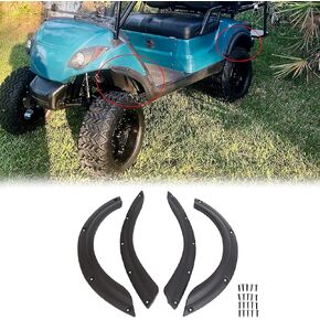 ECOTRIC Standard Fender Flares Compatible with Yamaha Driver G29 Golf Cart Accessories Front & Rear Set of 4