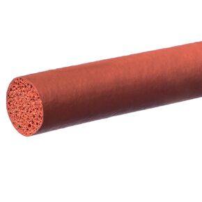 Silicone Foam Cord, Closed Cell, 39 lbs/cu. ft., 1/2 in Cross Section x 30 ft. Long