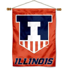 Illinois Fighting Illini Banner with Hanging Pole