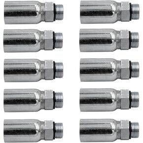 1/4" Hose x #4 SAE/ORB Male Hydraulic Hose End Crimp Fitting | MB-04-04 (10-PACK)
