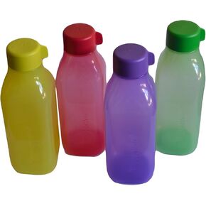 Tupperware Square Water Bottle Set, 1 Litre, 4-Pieces