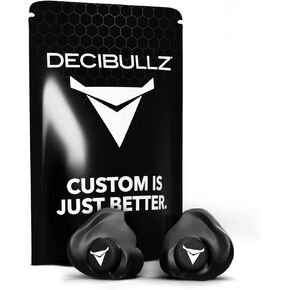 Decibullz 25-Decibel Noise-Reduction Earplugs for Hearing Protection, Custom-Molded Reusable Earplugs for Noise Sensitivity & Flights, White
