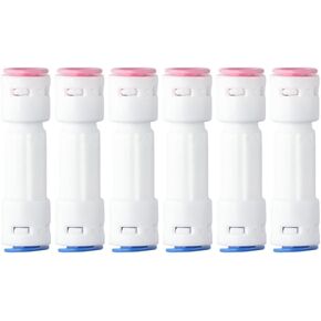 One-way Valve 6pcs RO Water Quick Connect Plastic Push to Connect Valve One Way Quick Connect Fittings Water Purifier