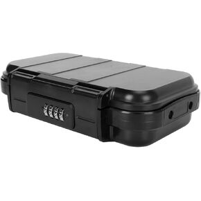 Portable Security Case, Box Combo Lock Box 4 Digit Combination Key with Detachable Steel Wire, Smartphones, Passports, Credit Cards for Beach Dormitories Travel Hotels