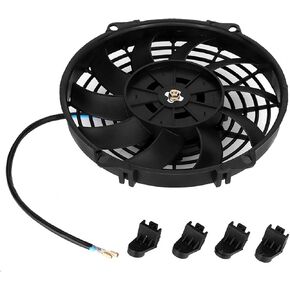 9 inch Universal Electrical Radiator Cooling Fan 24V 10 Curved Blade Air Conditioner Condenser Electric Cooling Fan for Radiator Auto Cooling Air Conditioning