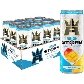REIGN Storm, Mango, Fitness & Wellness Energy Drink, 12 Fl Oz (Pack of 12)