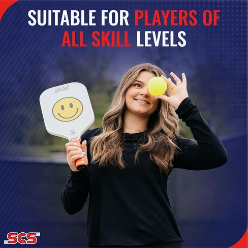 SCS - Pickleball Paddle, 2024 USAPA Approved, Carbon Fiber Surface & Sure-Grip Handle, Lightweight Intermediate, Enhanced Spin Control, Evo-Lite Series in Saudi Arabia