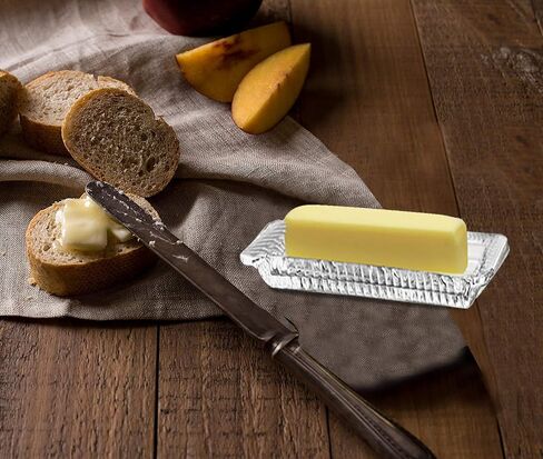 James Scott Glass Butter Dish With Lid, holds a standard stick of butter in Saudi Arabia