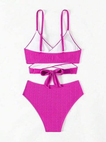 SOLY HUX Bikini Sets for Women Criss Cross Wrap Tie Back Bathing Suits Two Piece Swimsuit in Saudi Arabia