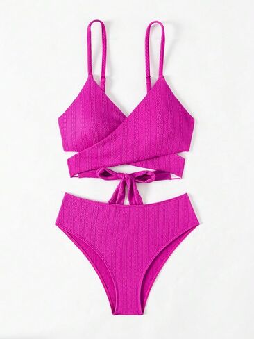 SOLY HUX Bikini Sets for Women Criss Cross Wrap Tie Back Bathing Suits Two Piece Swimsuit in Saudi Arabia