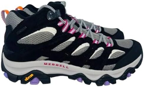 Merrell Women's Moab 3 Mid Waterproof Hiking Boot Black/Orchid, 8 in Kuwait