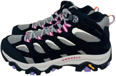 Merrell Women's Moab 3 Mid Waterproof Hiking Boot Black/Orchid, 8 in Kuwait