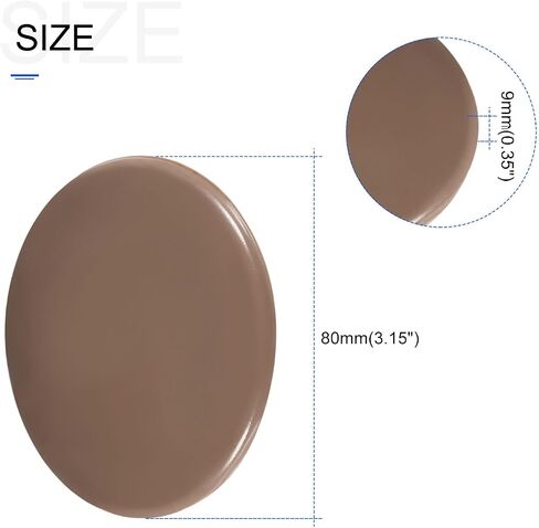 METALLIXITY Wall Door Handle Stopper (80mm/3.15") 2pcs, Silicone Self Adhesive Bumpers Guard Stopper - for Decoration Furniture, Brown in Saudi Arabia