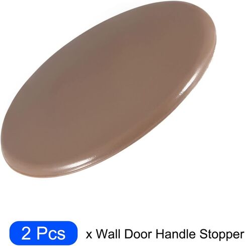 METALLIXITY Wall Door Handle Stopper (80mm/3.15") 2pcs, Silicone Self Adhesive Bumpers Guard Stopper - for Decoration Furniture, Brown in Saudi Arabia