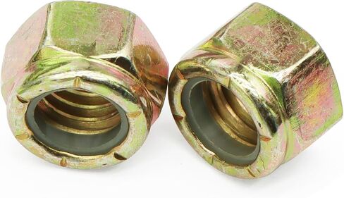 Nylon Insert Lock Nut, Piece-25, Yellow Zinc Finish (1/4"-20) in Saudi Arabia